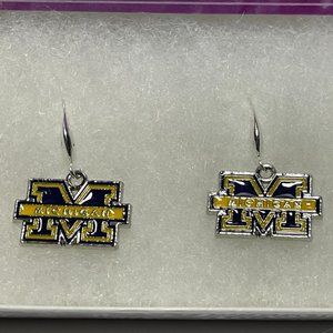 Michigan Wolverines NCAA Fashion Dangle Earrings NEW
